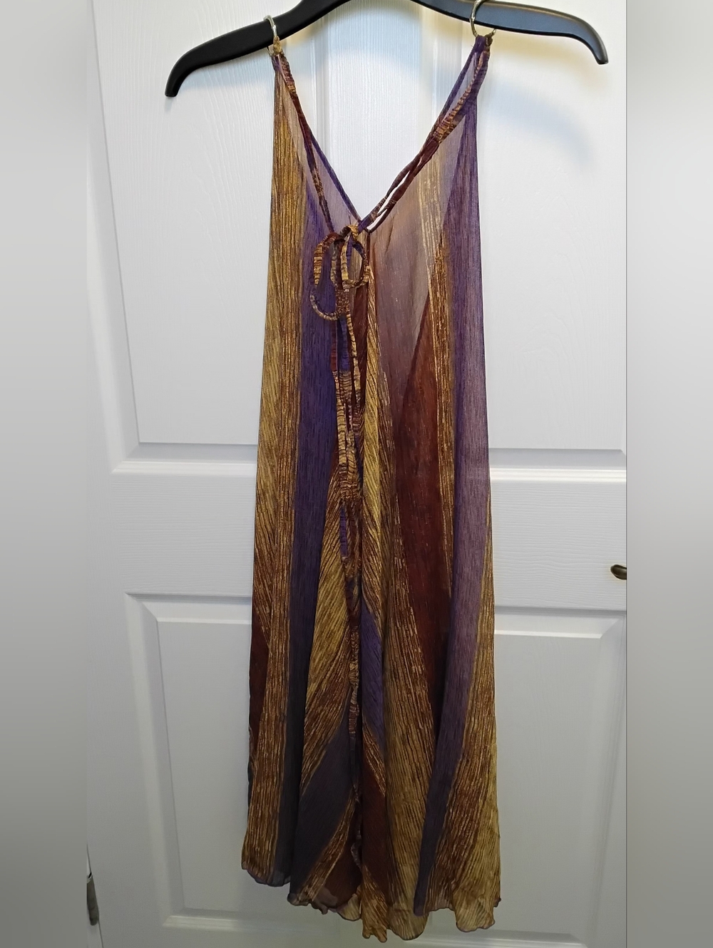 *CLOSET CLEAROUT* $11.00 Kariza Bathing Suit Cover Up‎ in Purple & Gold NWT
